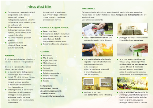 Misure di prevenzione, sorveglianza e risposta alla circolazione del virus West Nile-USUTU, trasmesso dalla zanzara culex